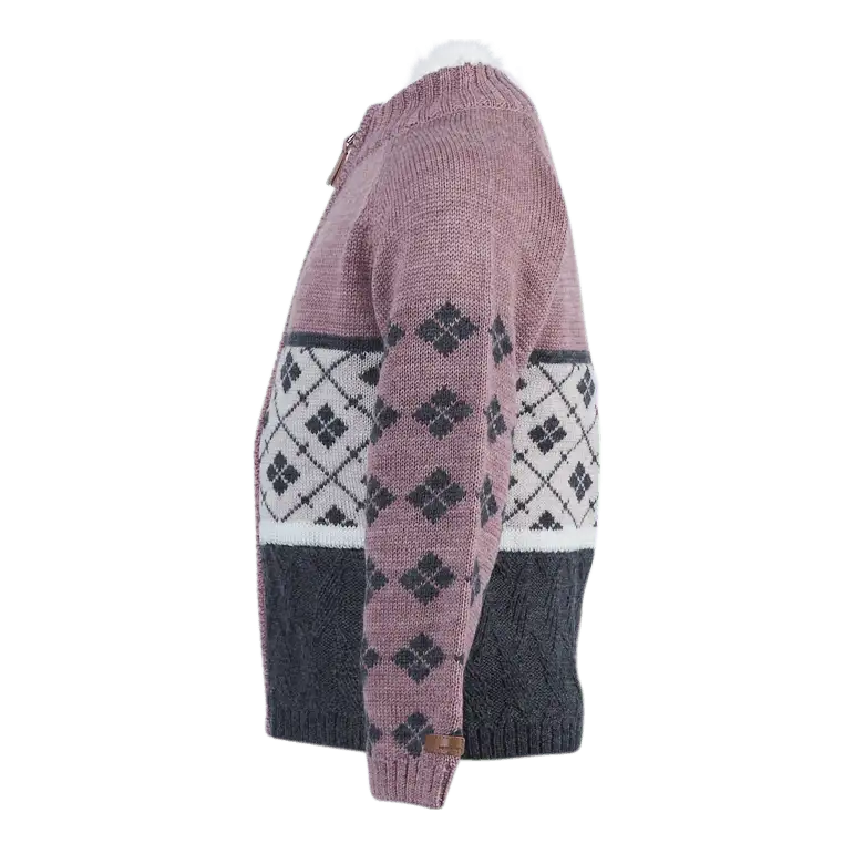 Wriss Wool Ls Knit Card Red