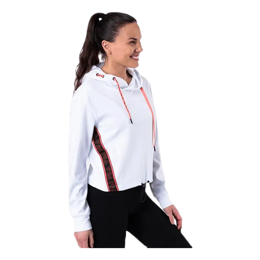 Afia Cropped Hoody White