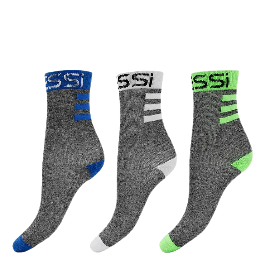 3-Pack Messi 3 Stripe Kids Grey