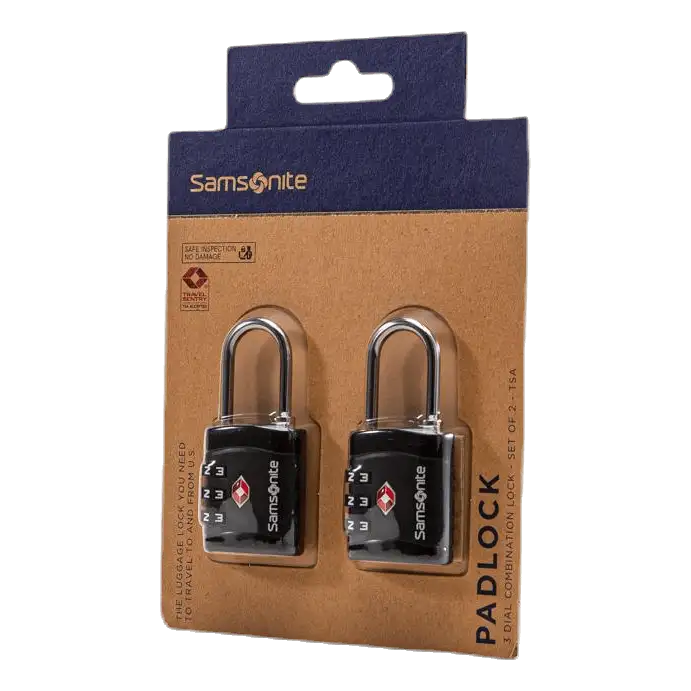 Combi Lock 3 Dial TSA X2 Black