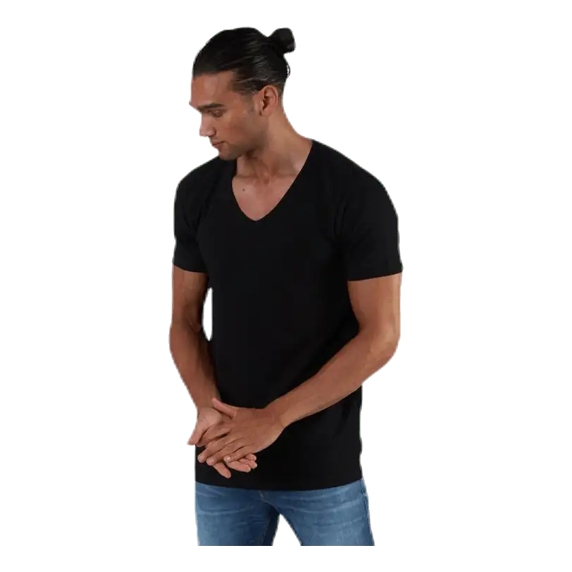 Basic V-Neck Tee S/S Black