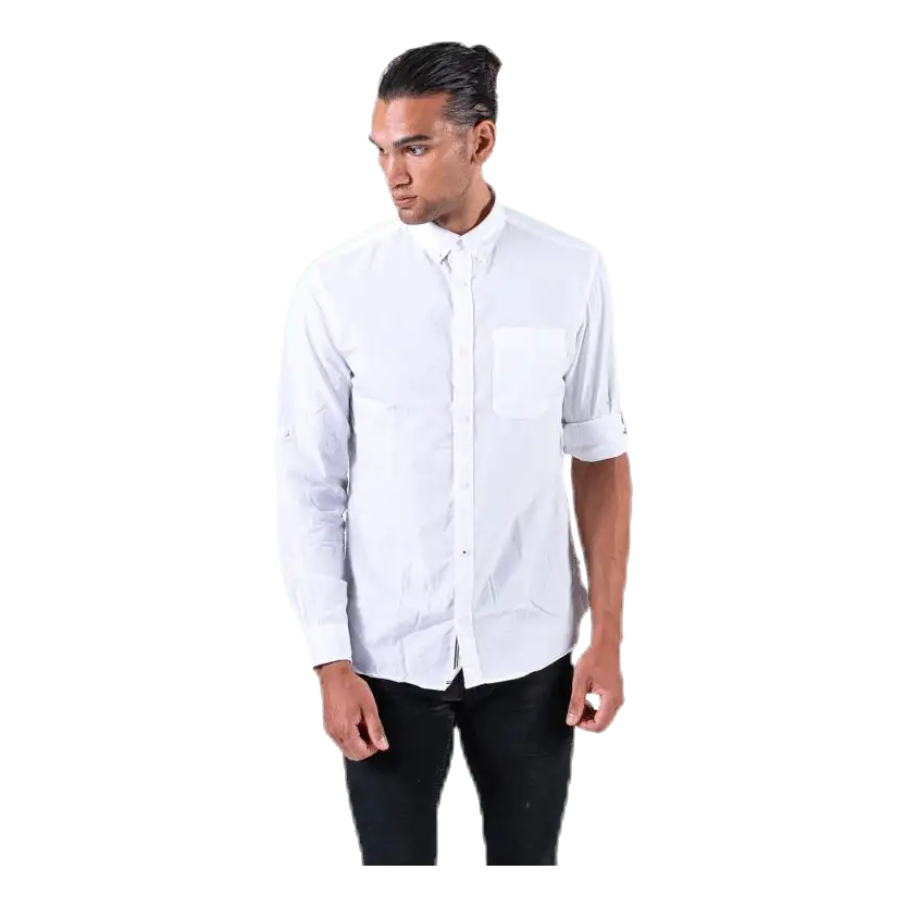 Lukas Poplin Shirt L/S White