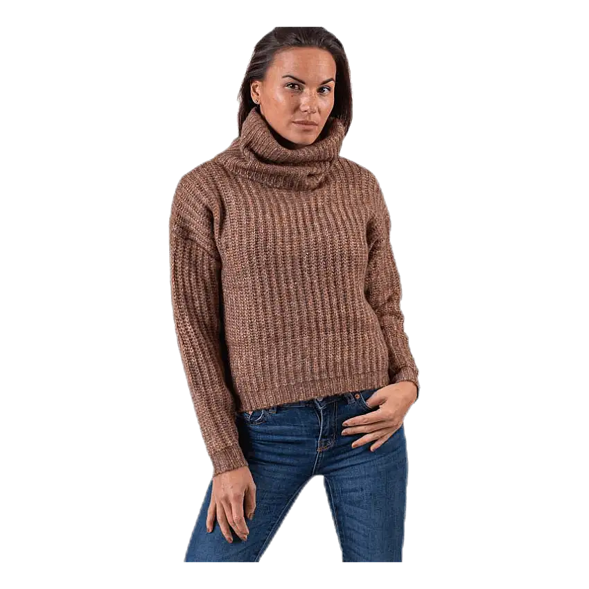 Chunky L/S Rollneck Pullover Grey