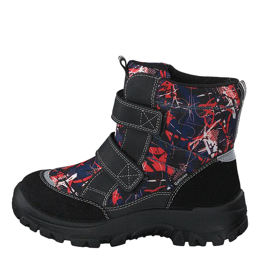 414-6107 Waterproof Warm Lined Navy/red