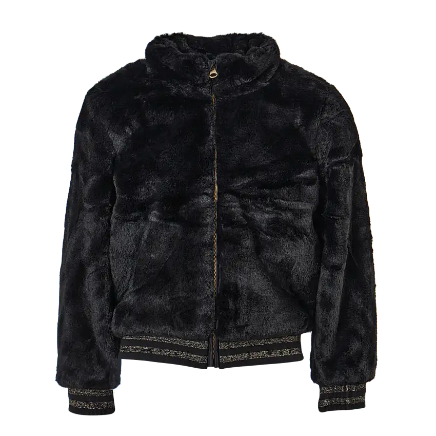 Nkfmanette Faux Fur Bomber Jac Black