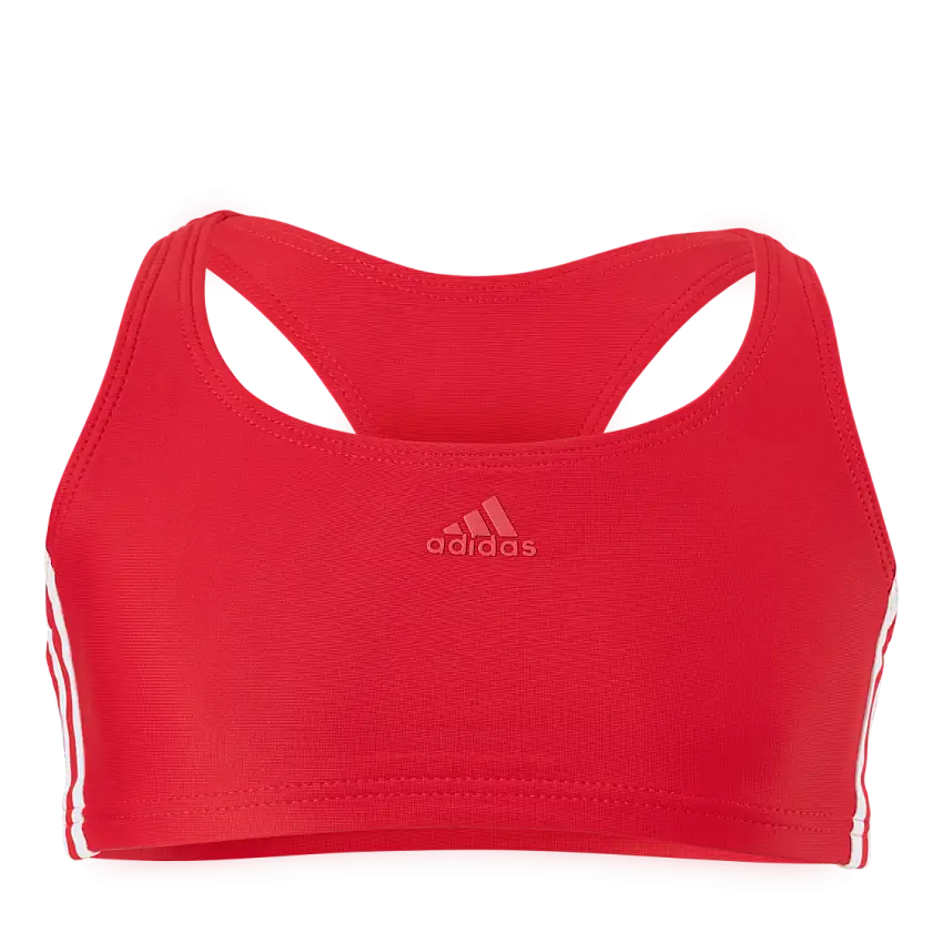 Fitness 3 Stripes Bikini Girls Vivid Red / White