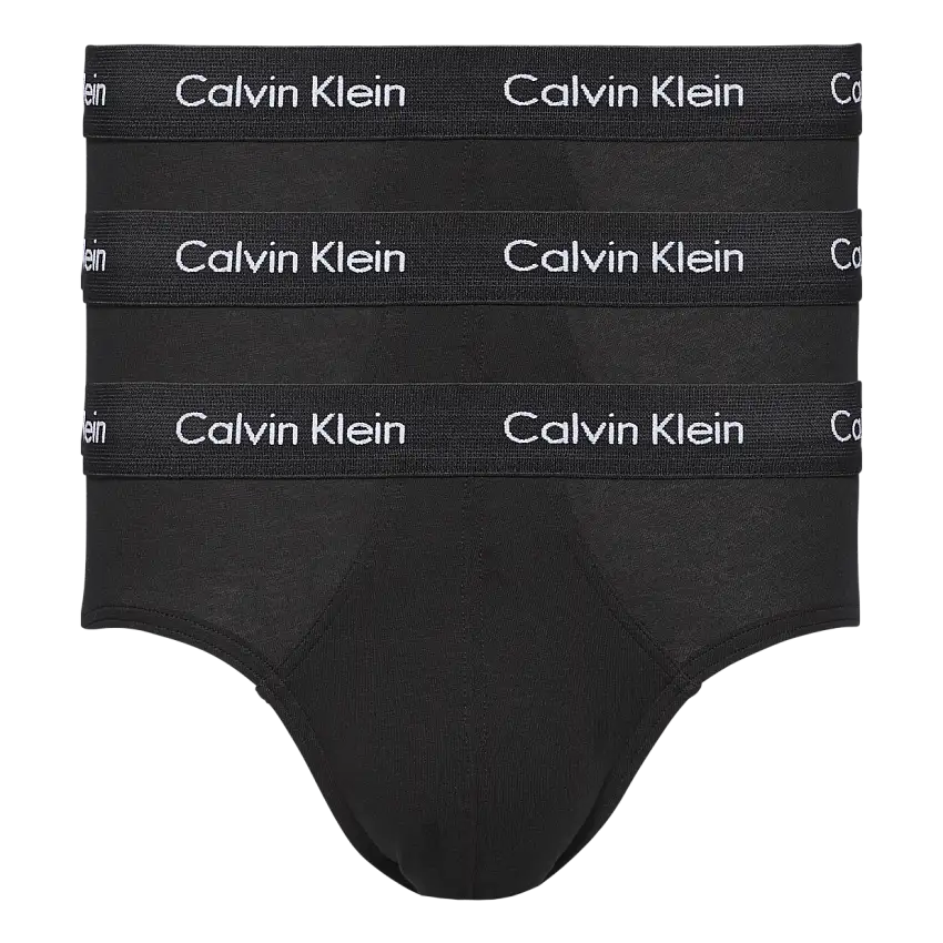 Cotton Stretch 3P Hip Brief Black