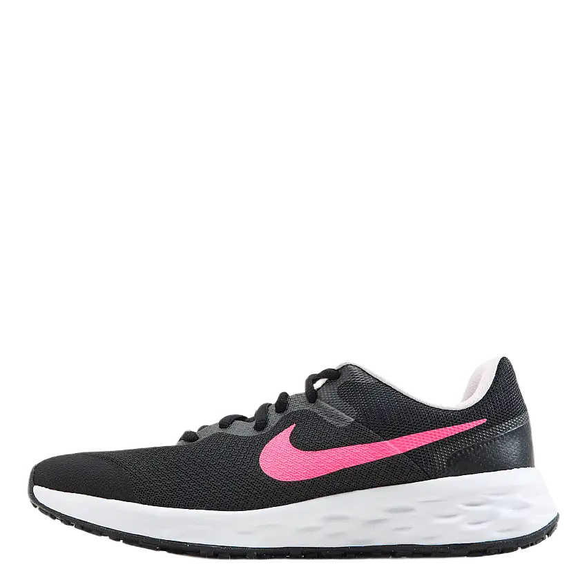 Revolution 6 Big Kids' Road Running Shoes BLACK/HYPER PINK-PINK FOAM