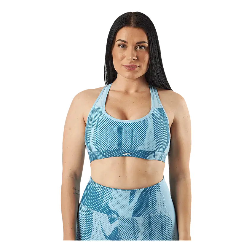 Lux Perform Allover Print Racer Bra Steblu