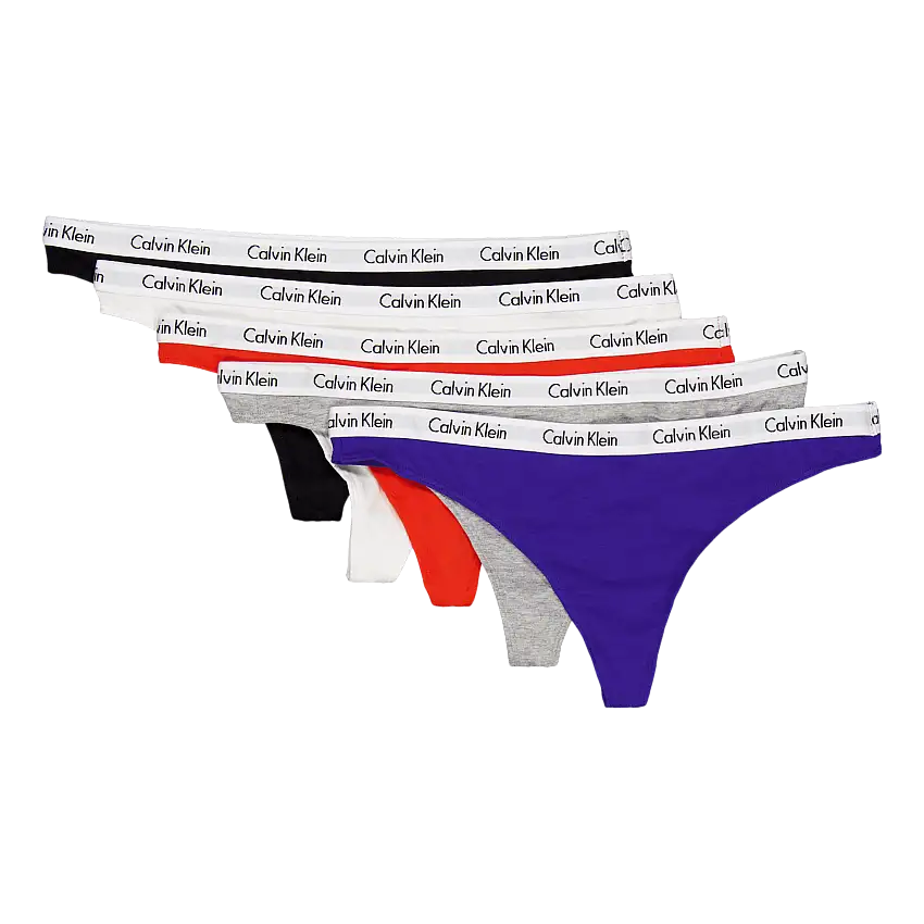 Carousel Thong 5pk Multi