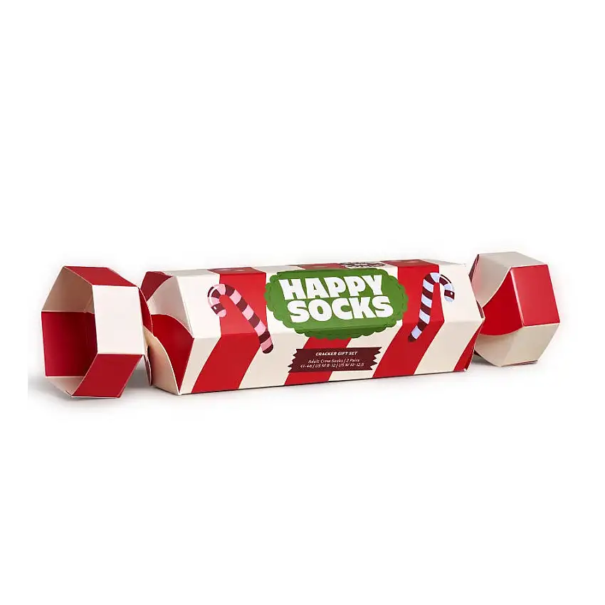 2-pack Holiday Striped Cracker Dark Red