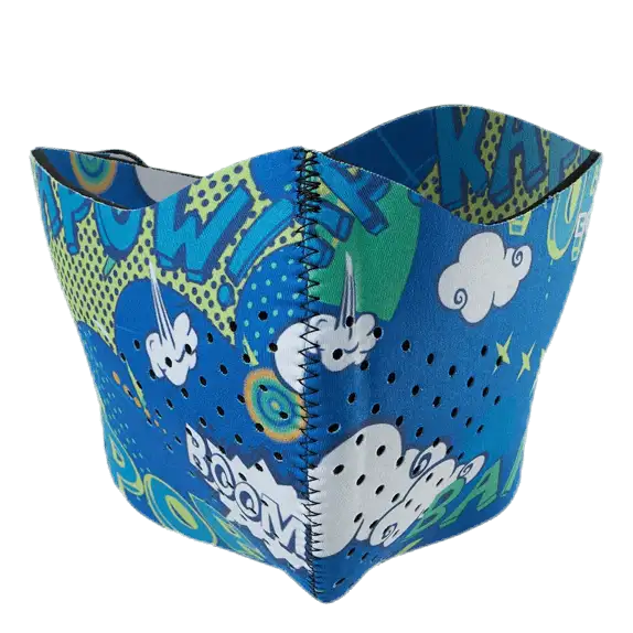 Jr Printed Facemask Blue