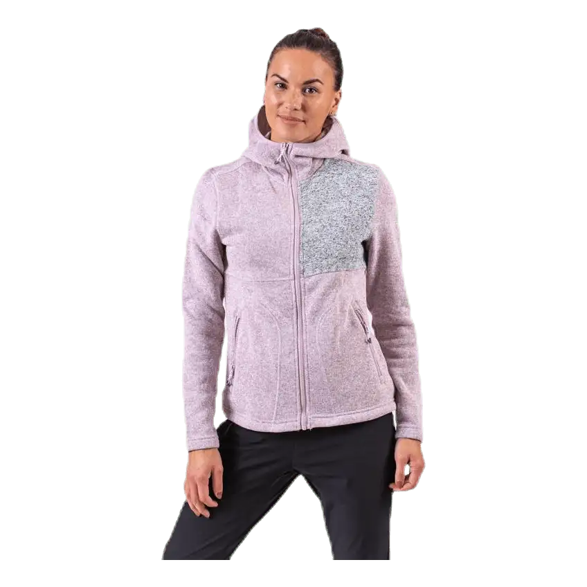 Demta Melange Fleece Jacket Pink