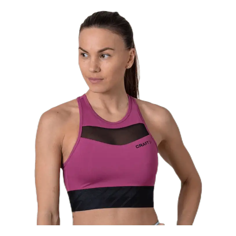 Charge Cropped Mesh Singlet Purple