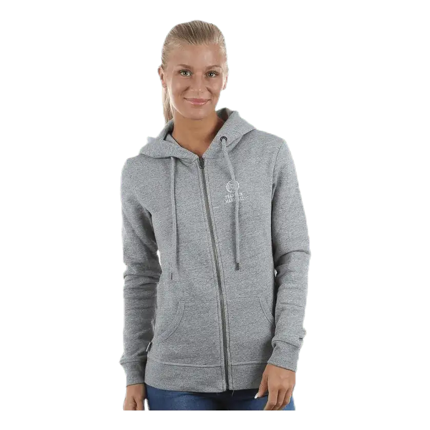 Classic Zip Hood Grey