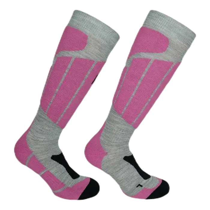Aspen - Ski and Snowboarding Socks w Merino Wool and CLIMAYARN Pink