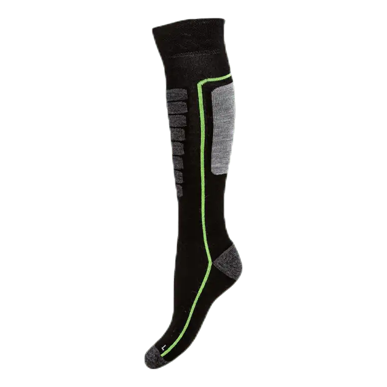 Courchevel - Ski and Snowboarding Socks w Merino Wool Black