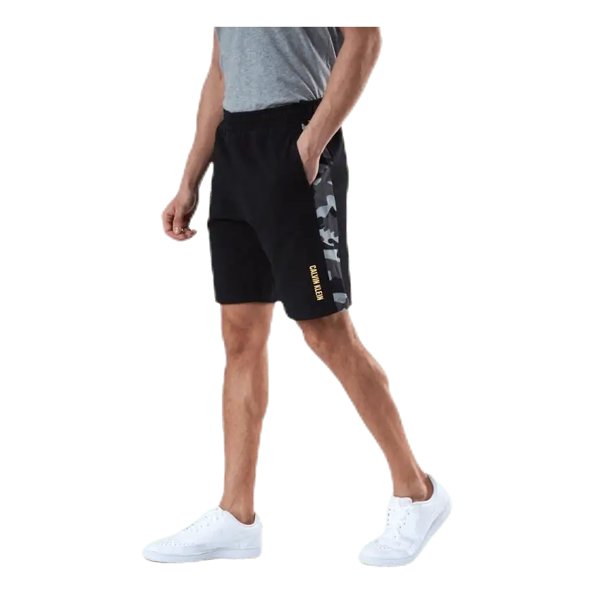 Camo 9" Knit Shorts Patterned/Black
