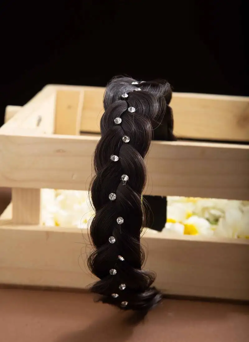 Artificial black hair - hair band