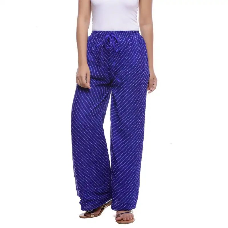 Blue chiffon printed palazzo