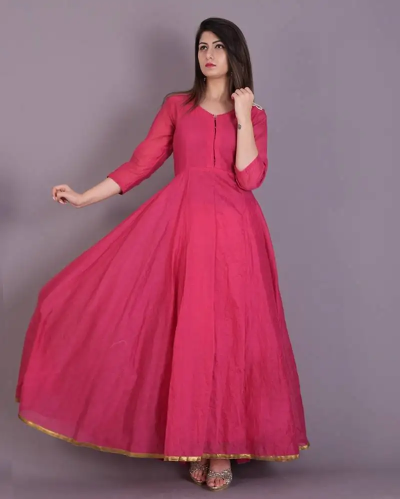 Pink anarkali dress