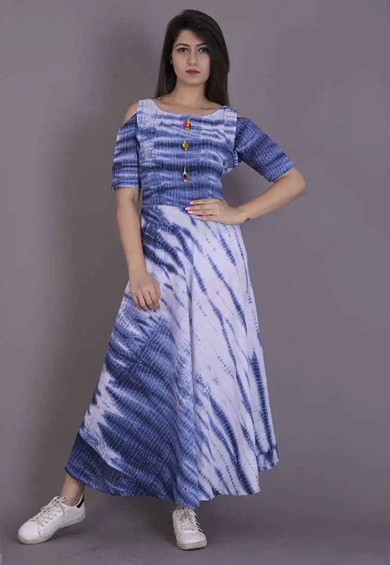 Blue tie & die dress