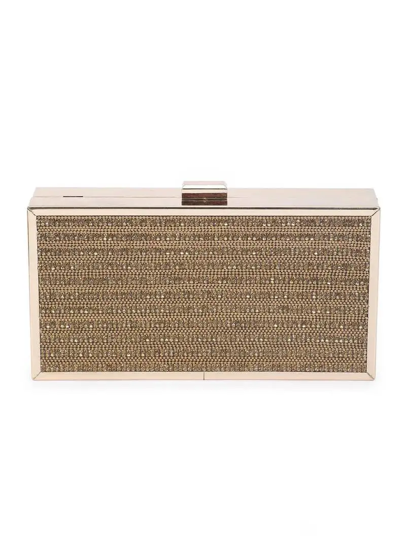 Blinking gold clutch