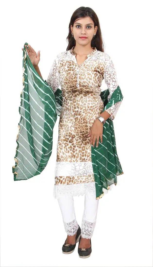Green lahariya dupatta