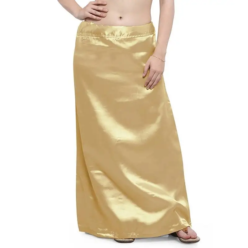 Gold satin free size petticoat
