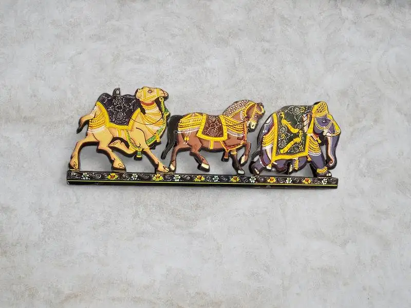 Wooden magnetic wall art for iron surfaces