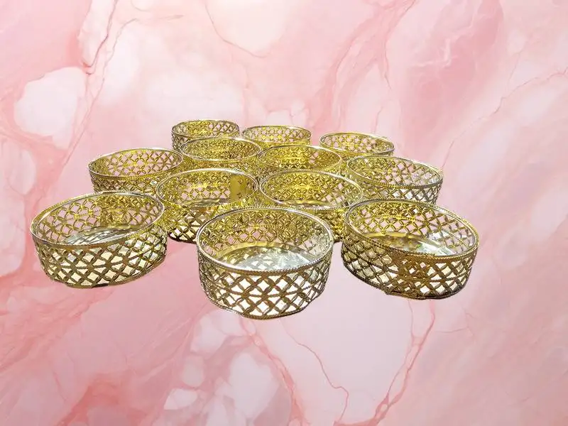 12 pcs metal tealight candle holder stands