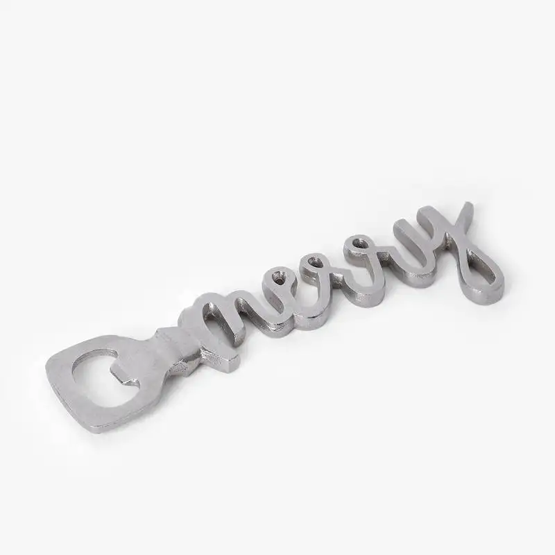 Silver merry metal bottle opener
