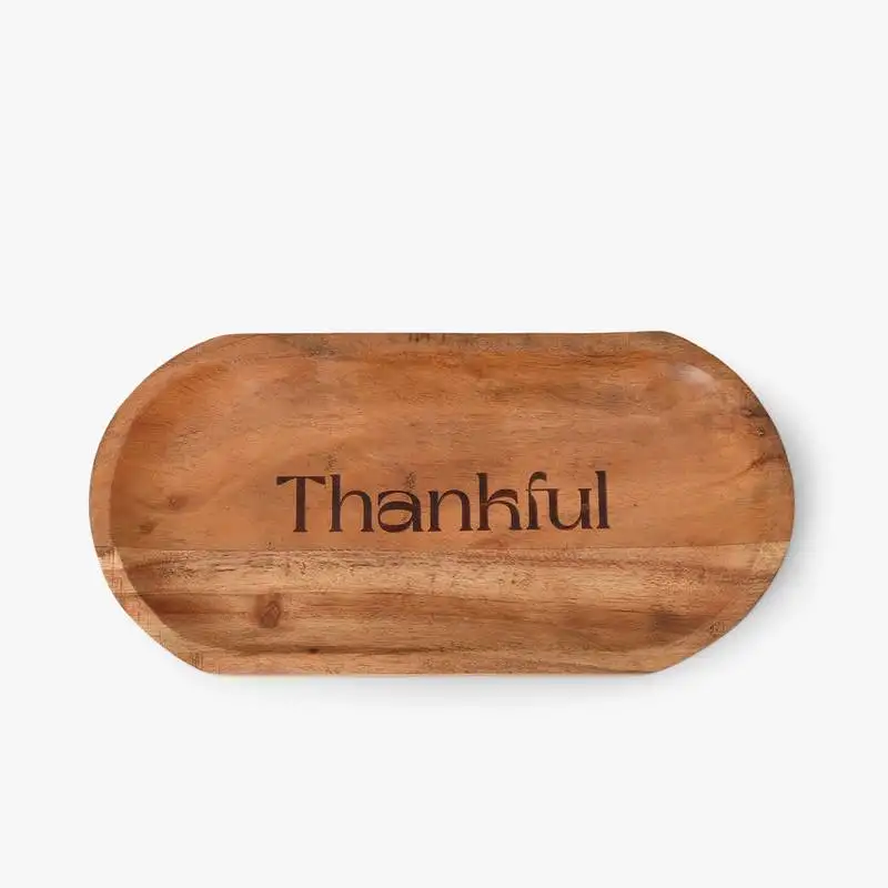 Always thankful scripted tray