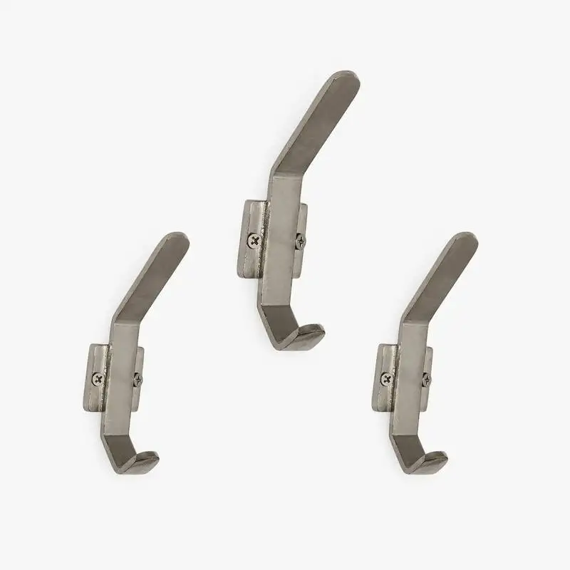 Abstract silver wall hook set