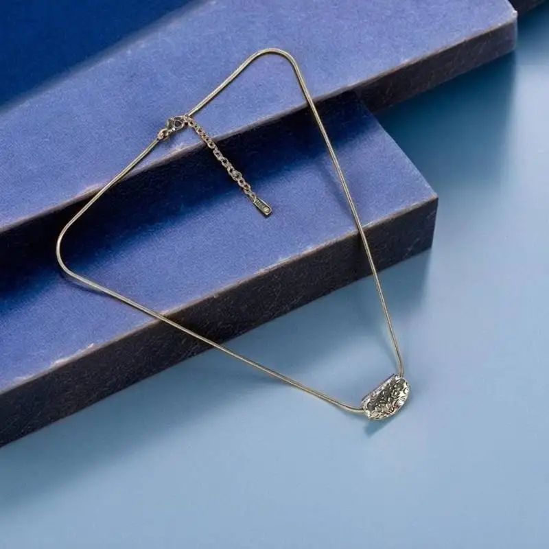 Steel toned anti-tarnish daily useable western look chain pendant