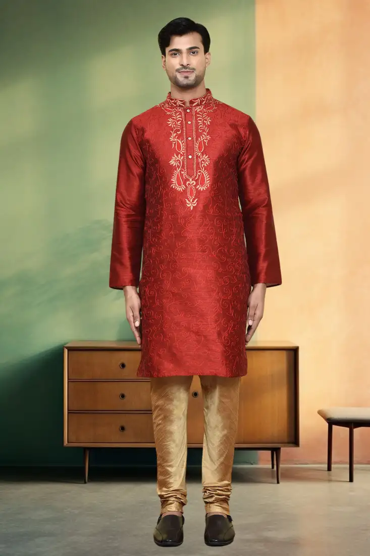 Mustard embroidered georgette salwar semi stitched