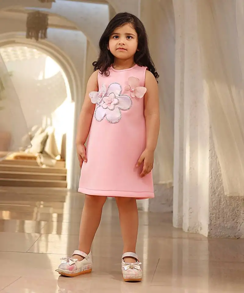 Baby pink neoprene dress