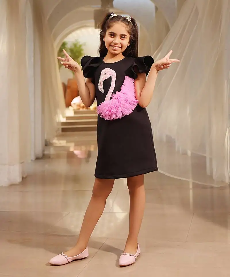 Black neoprene dress