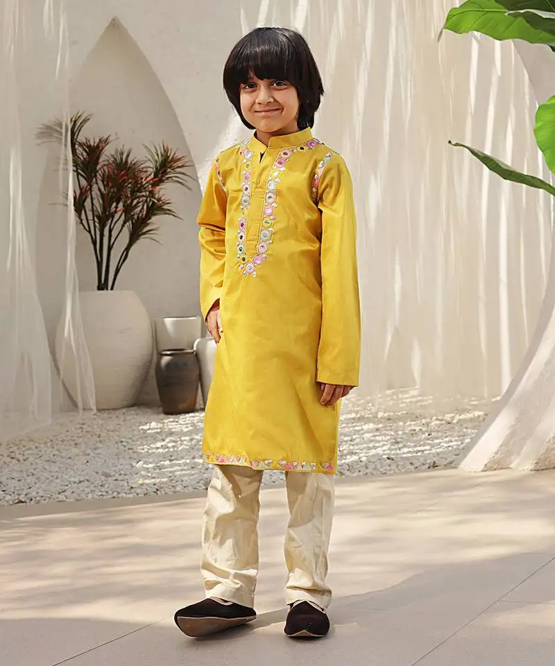 Mustard yellow kurta set