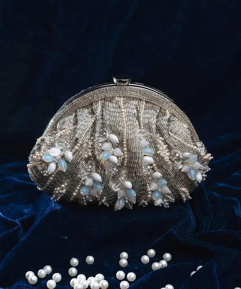 Bead blooms silver shimmer