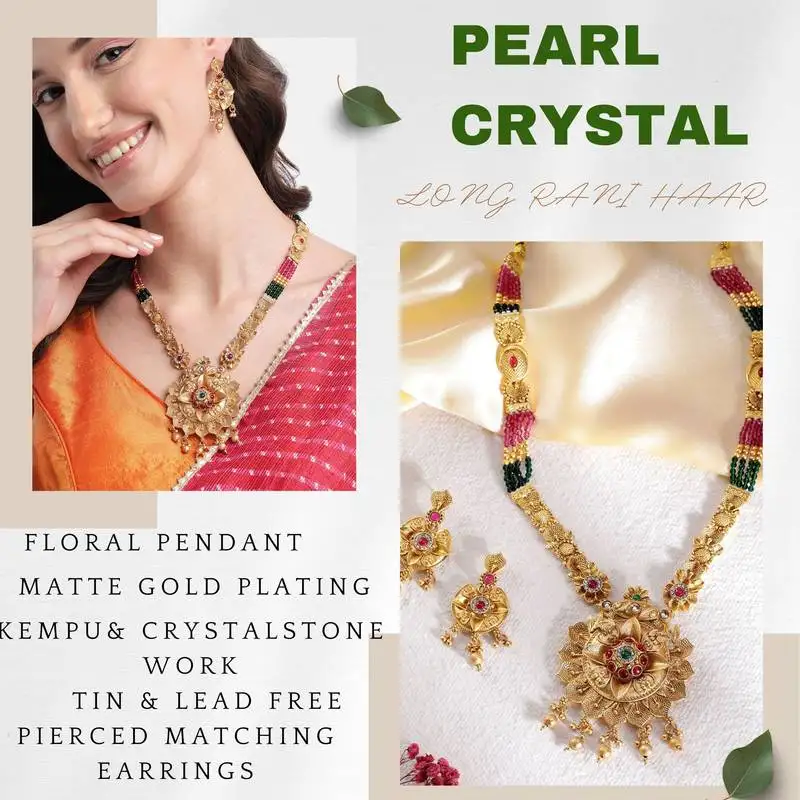 Mansiyaorange south indian temple lakshmi choker necklace jewelry artificial imitation set for women