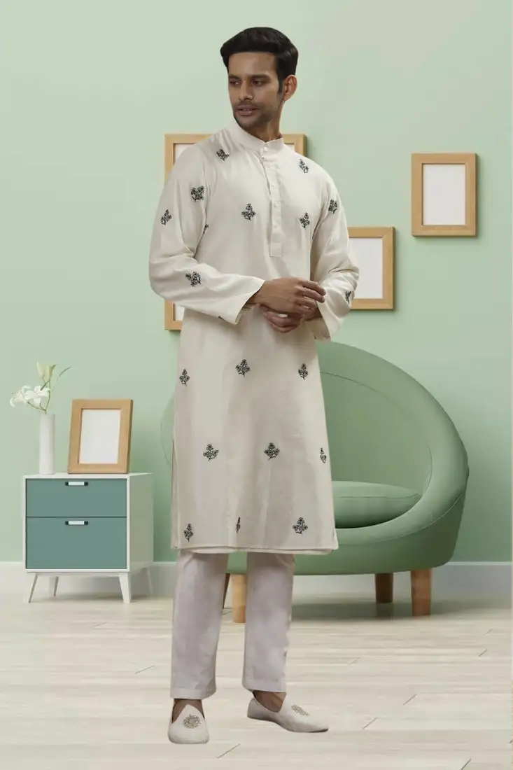 Pink embroidered art silk unstitched lehenga