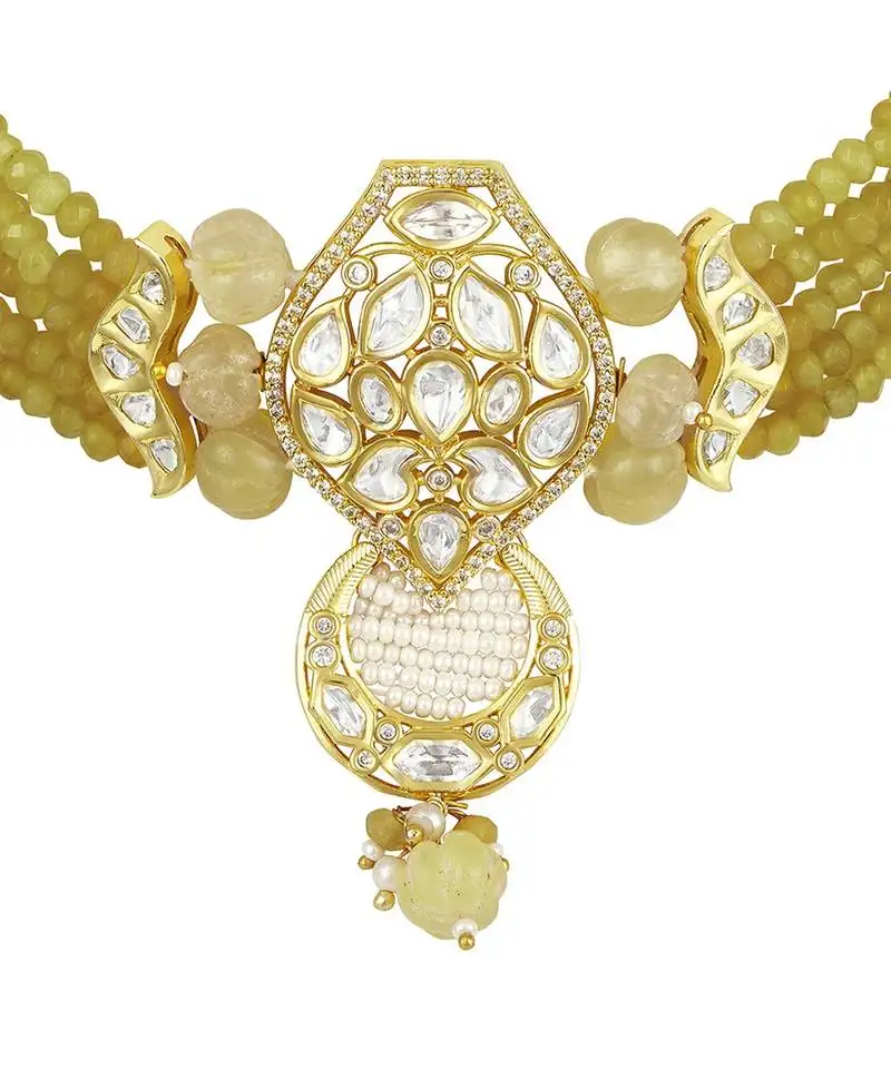 Yellow gold plated necklace-sets