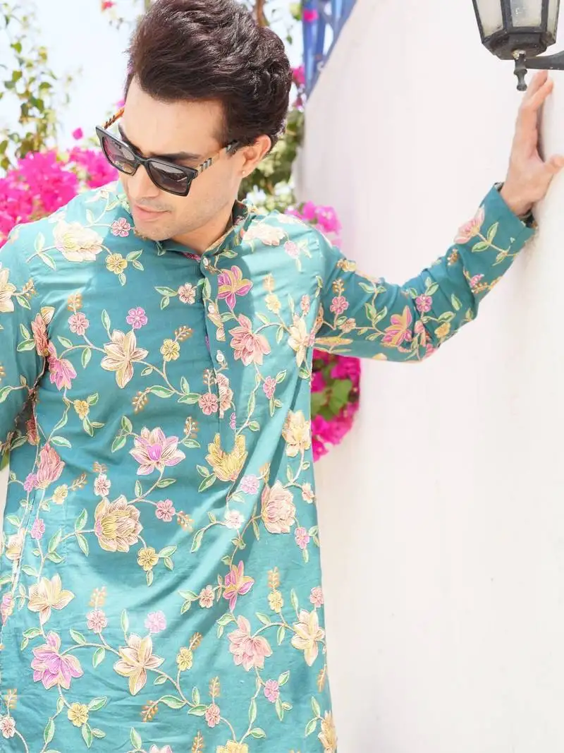Men's printed cotton kurta top- meerut collection