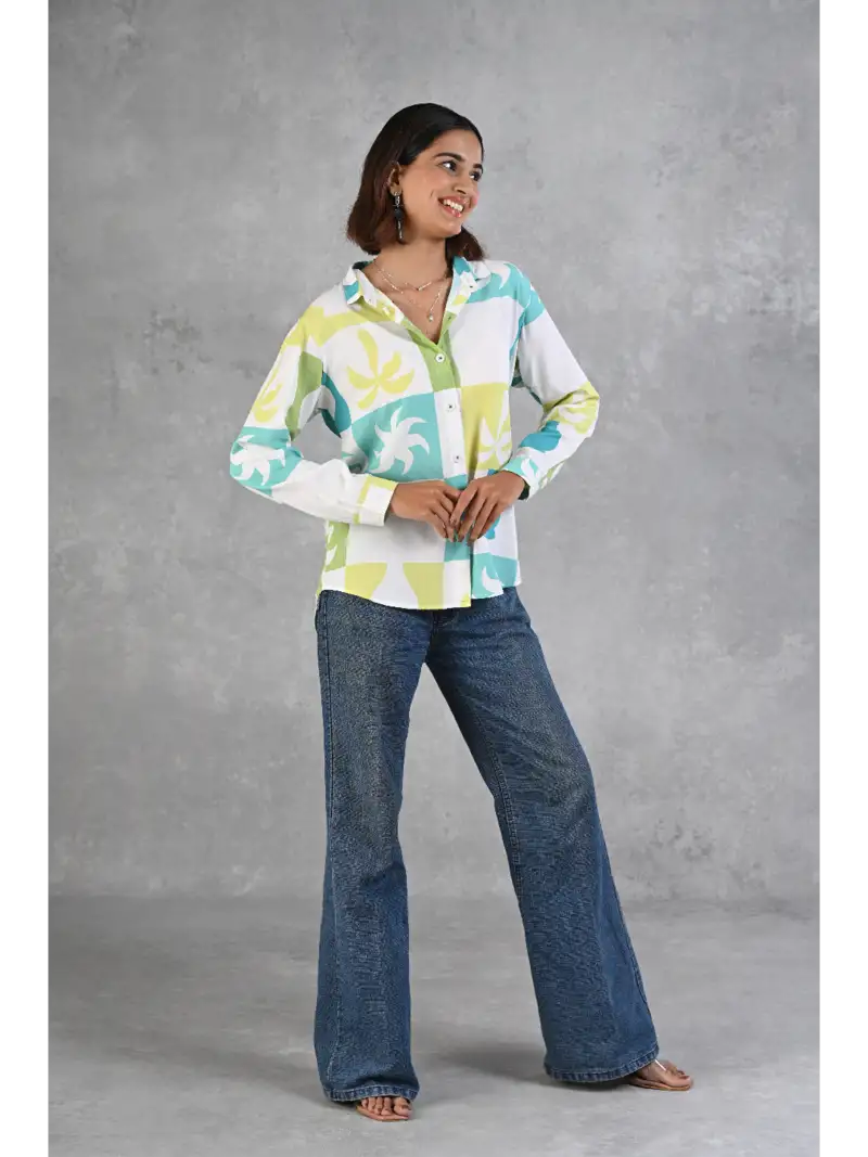 Yellow printed art silk kids-frocks