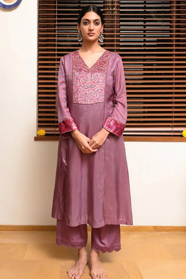 Orchid mist silk co-ord set