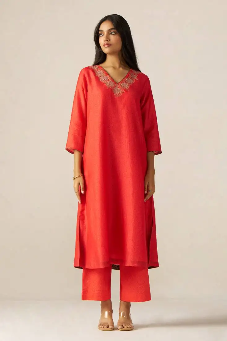 Bittersweet red sherni print co-ord set