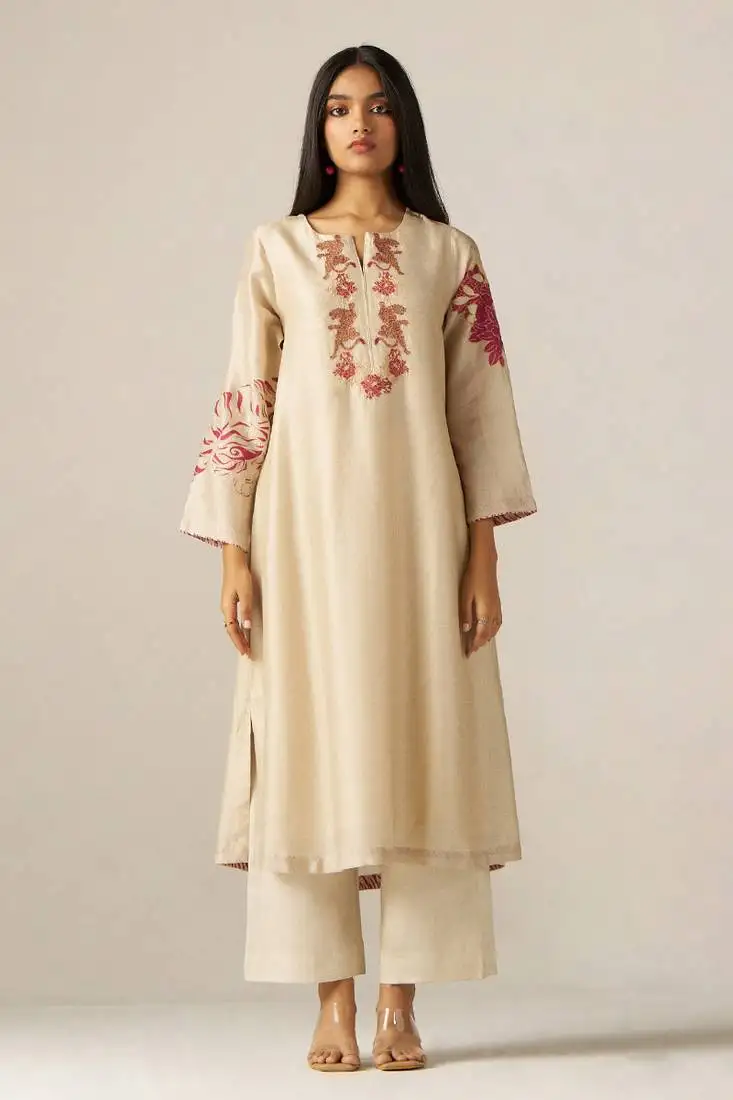 Whitecap gray and beige sherni print co-ord set