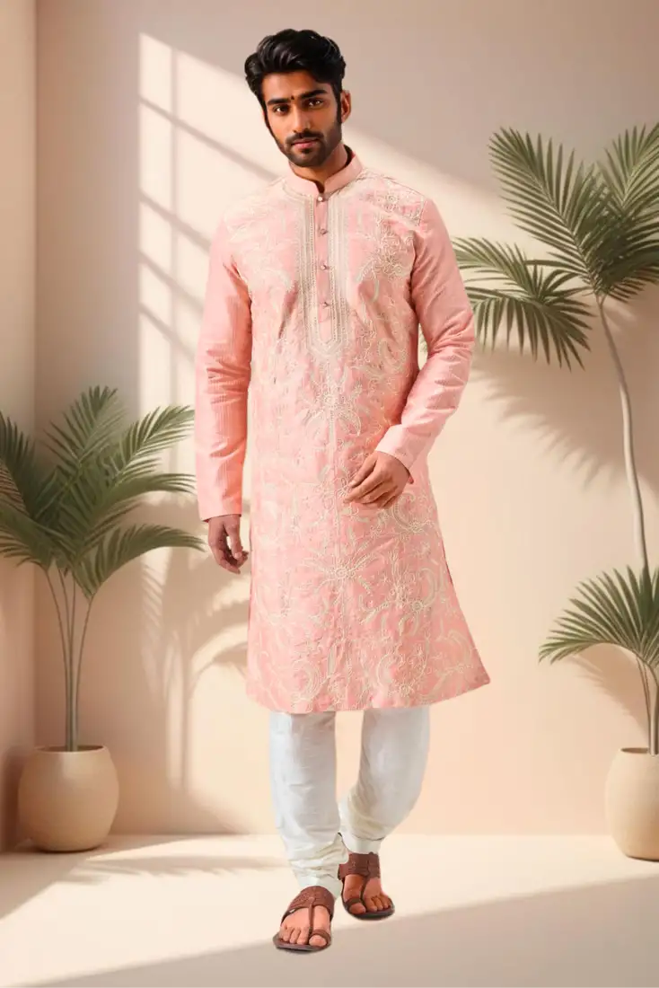 White printed art silk kids-frocks