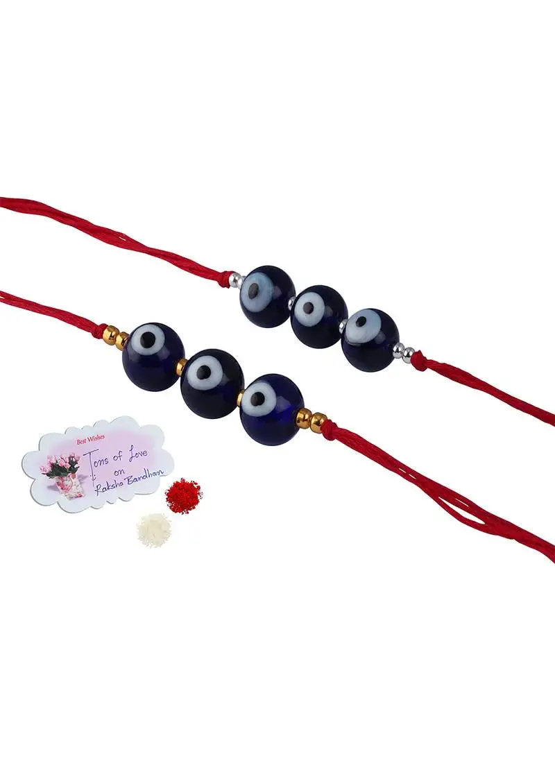 2 evil eye rakhi for rakshabandhan festival bhaiya, bhai rakhi